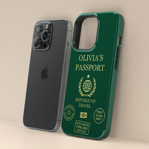Personalized Classic Passport Cover iPhone Case